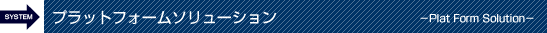 プラットフォームソリューション -Plat Form Solution-